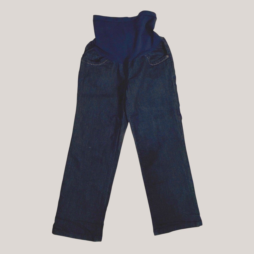 Motherhood Maternity Jeans Women S Blue Excellent Secret Fit Belly Straight Leg